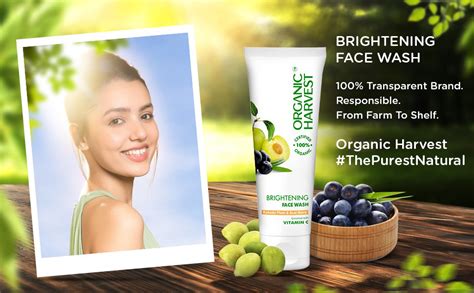 Organic Harvest Brightening Face Wash for Glowing Skin, Infused With ...