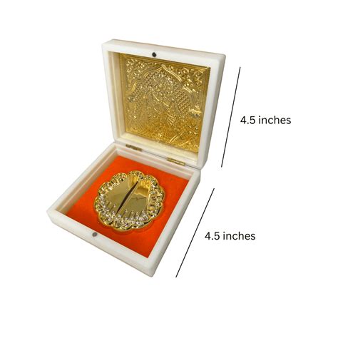 24KT Gold Plated Radha Krishna Idol with Charan Paduka – Northland India