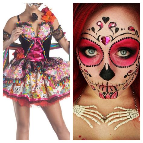 Day of the dead sugar skull costume | Halloween makeup sugar skull ...