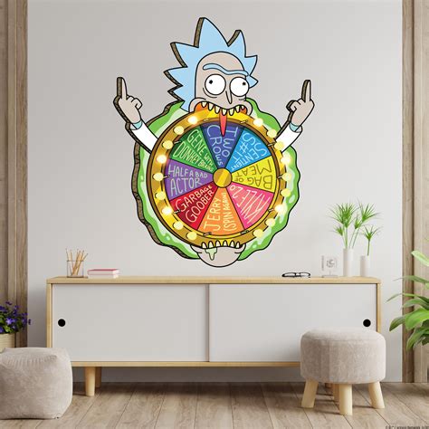 Rick and Morty Wall Sticker – Rick Wheel of Better Things Than Morty W ...