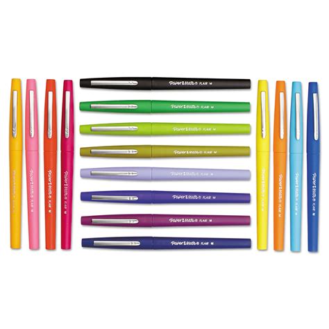 Point Guard Flair Needle Tip Stick Pen, 0.7mm, Assorted Ink & Barrel ...