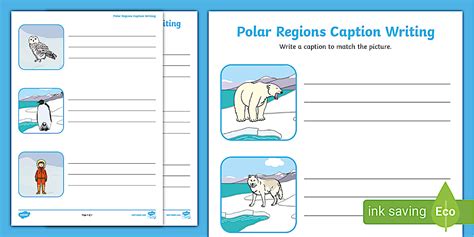 Polar Regions Caption Writing Activity (teacher made)