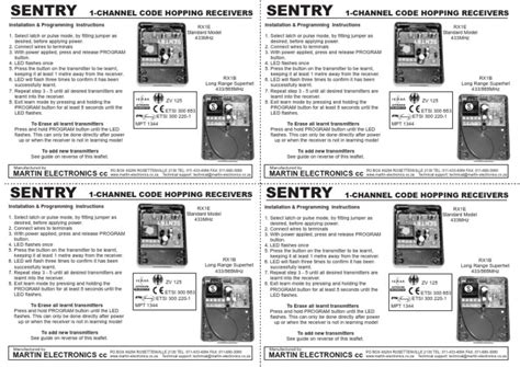 Sentry Receiver Programming Dip Switch 的图像结果