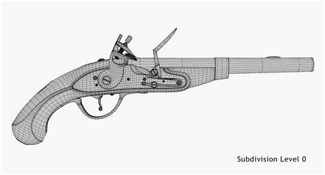 Flintlock Pistol Drawing