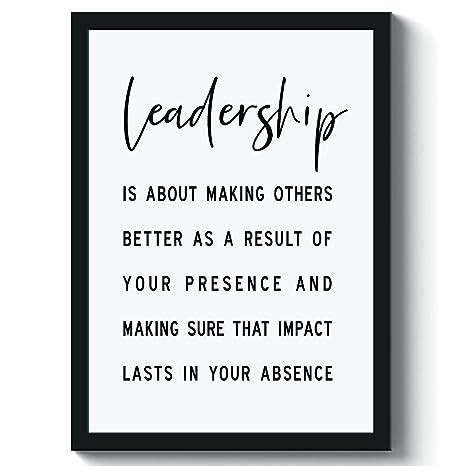 SC CREATIVES Leadership Quote Wall Frame | Wall Poster | 12 x 9 Inches ...
