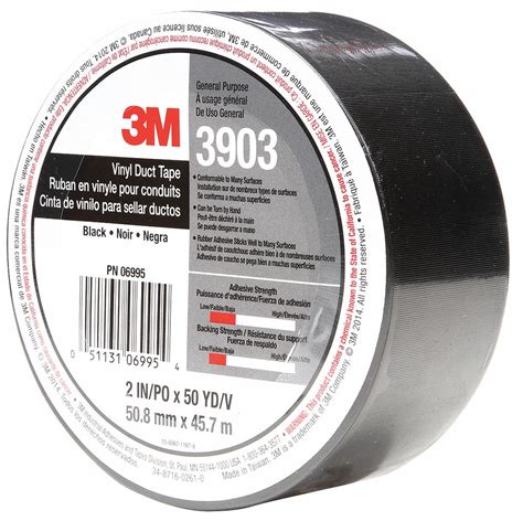 3M White Vinyl/Rubber Adhesive Duct Tape 3903, 0.75-50-3903-WHITE 12.6 ...