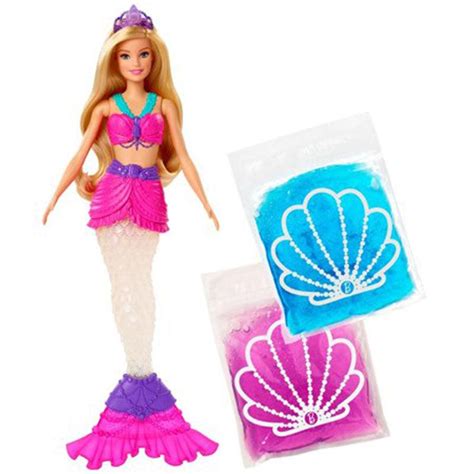 Buy Barbie Dreamtopia Mermaid Doll with 2 Slime Packets Online at Best ...