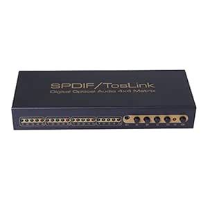 Panlong Digital Optical Audio Switch Splitter 4 In 4 Out Toslink Matrix ...