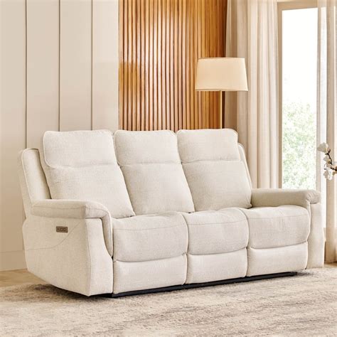 Buy Oliver NXT Fabric 3-Seater Electric Recliner - Beige from Home ...