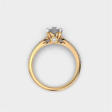 Buy Solitaire With Shimmering Double Diamond Band At Jewelbox