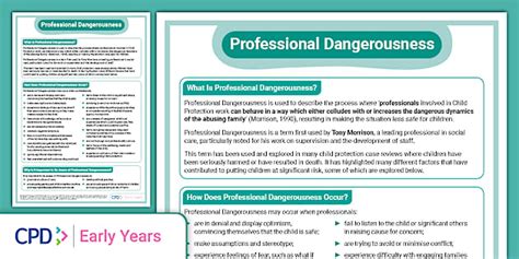 Safeguarding: Professional Dangerousness | Early Years CPD