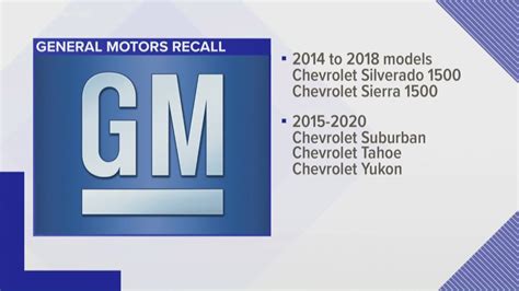 GM recalling more than 600,000 trucks and SUVs | wzzm13.com