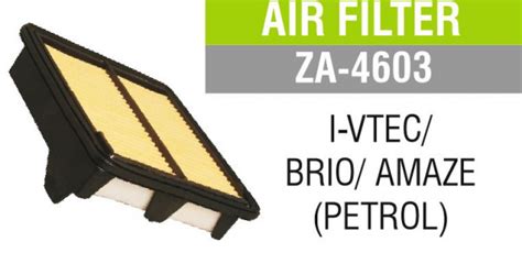 Zip ZA-4603 Air Filter City I-Vtec / Brio / Amaze Petrol for Honda ...