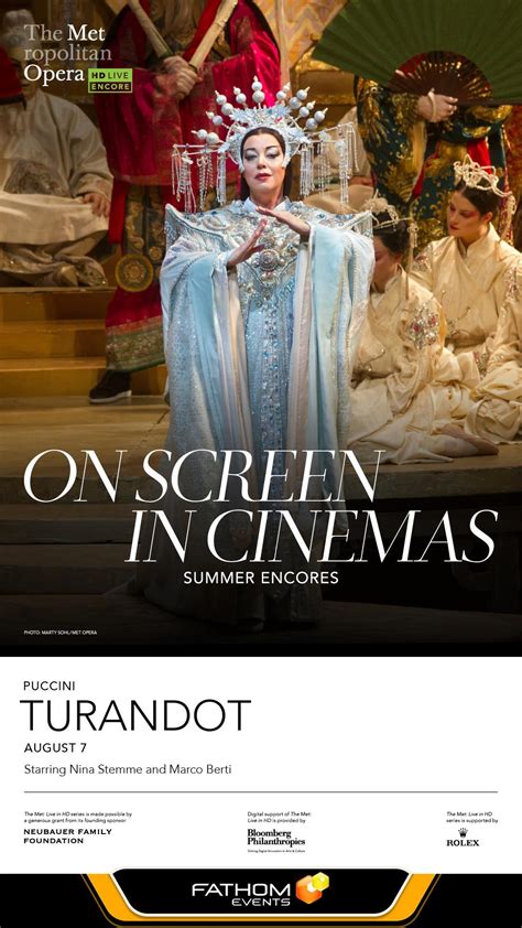 Turandot: Met Summer Encore 2024 - Cape Cinema