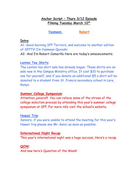 Image result for Anchor Script