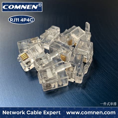 Connecteurs RJ11 100 Mâles 4P4C - Noyau Cuivre, Transparents - Pour ...
