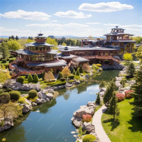 Premium Photo | Unique And Beautiful Chinese Style Mansion With ...