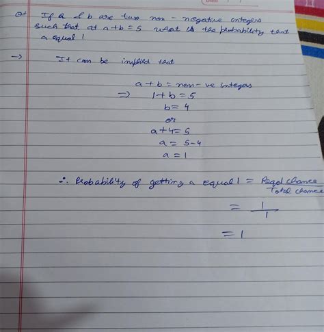 If a and b are two non negative integers such t|: at a + b = 5 then ...