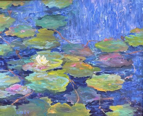 Lily Pads by Peggy Casey-Mason (2025) : Painting Oil on Canvas - Singulart