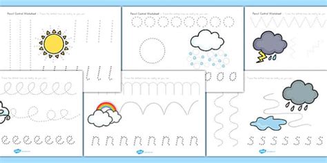Winter Pencil Control Worksheets