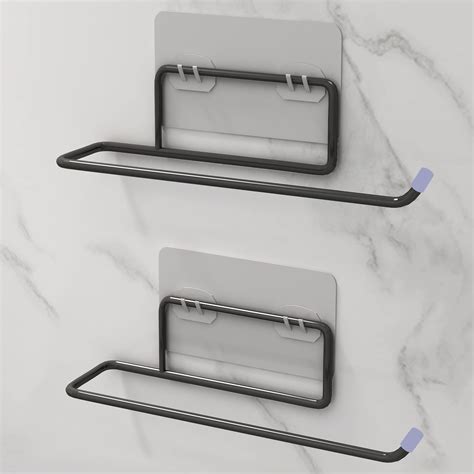 Self Adhesive Steel Toilet Paper Holder Black - Bathroom Accessories ...