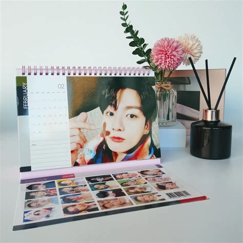2022-2023 New BTS JUNGKOOK Desk Calendar with Stickers Set- Buy Online ...