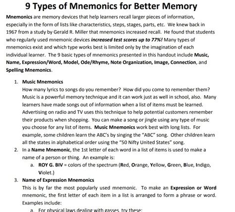 Mnemonics Examples 的图像结果