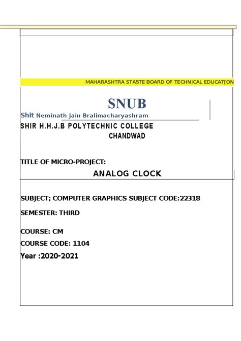 CGR Microproject - jhgfdsa - MAHARASHTRA STA5TE BOARD OF TECHNICAL ...