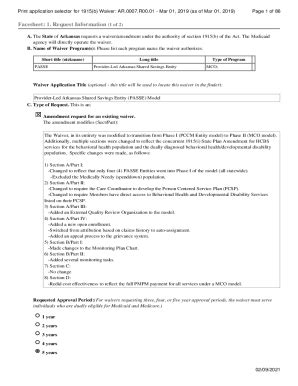 Fillable Online humanservices arkansas Print application selector for ...