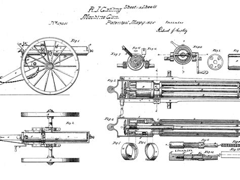 Civil War Gatling Gun Firing