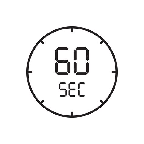 Premium Vector | 60 second timer clock icon template for graphic and ...