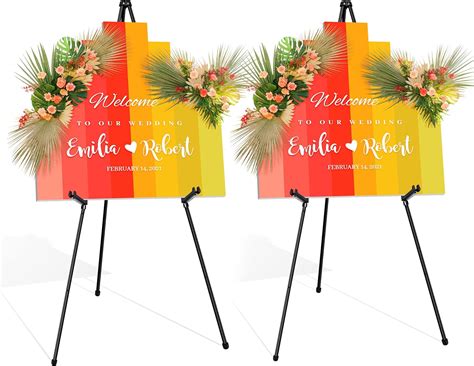 JR-MOV Portable Adjustable Metal Easel Stand for Signs and India | Ubuy