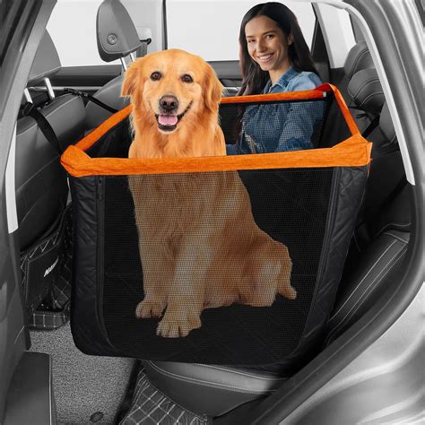 Amazon.com : OMAGAI Large Dog Car Seat, PU Leather Pet Car Seats for Medium/Large Size ...