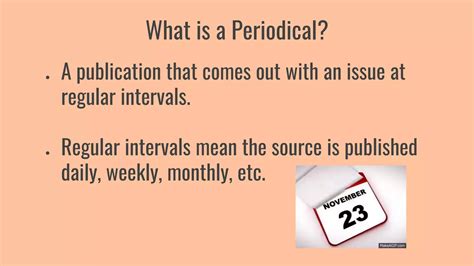 What is a Periodical Tutorial | PPTX