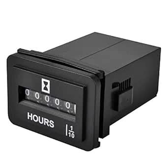 HonorMeet Analog Hour Meter,DC 6V to 80V,Total Hours for Maintenance ...