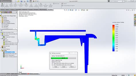 Image result for SolidWorks Nonlinear Clip Simulation