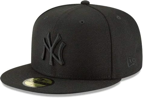 New Era New York Yankees Blackout Basic 59Fifty Fitted Cap Hat Black ...