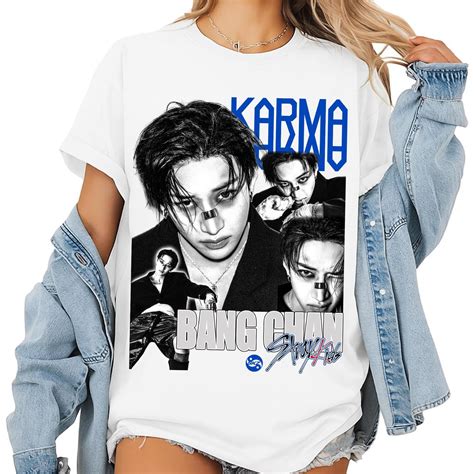 Retro Bang Chan Stray kids T-shirt, Stray Kids Karma Album Shirt, Stray ...