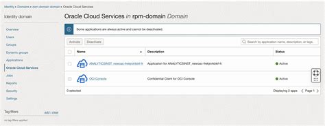 Configuration de stratégies de connexion pour Oracle Analytics Cloud et ...