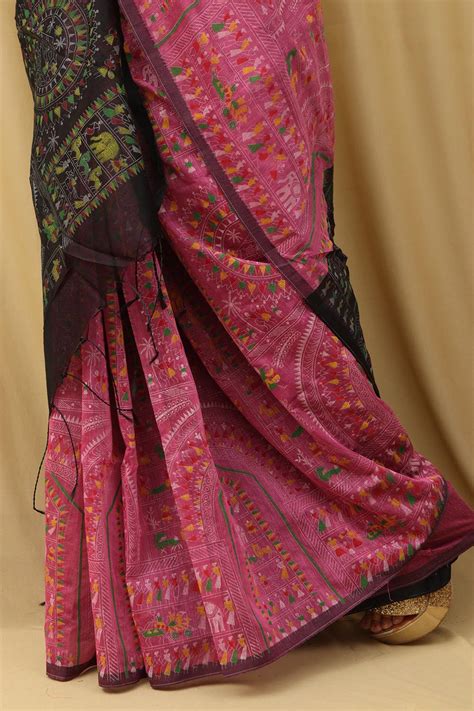 Stunning Pink Madhubani Saree - 20% Off!