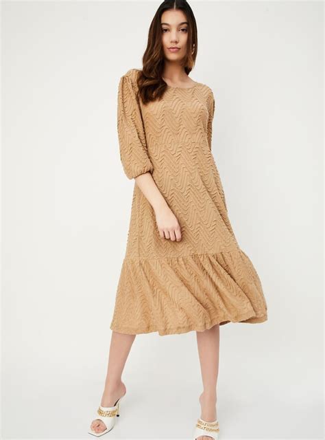 Buy Women Textured Knit A-line Dress Online at just Rs. 1199.0 ...