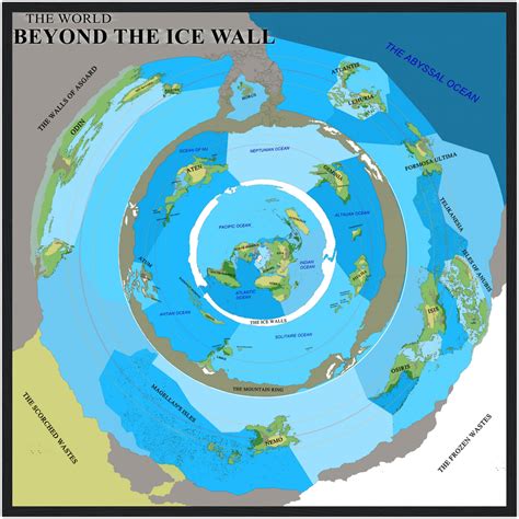 HD the World Beyond the Ice Wall Terrain Flat Earth Map - Etsy