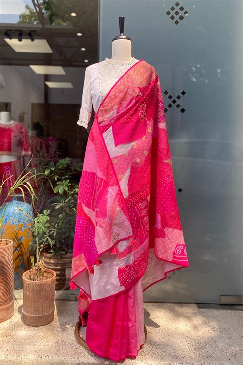 Boro Saree - Peach – Naina Jain