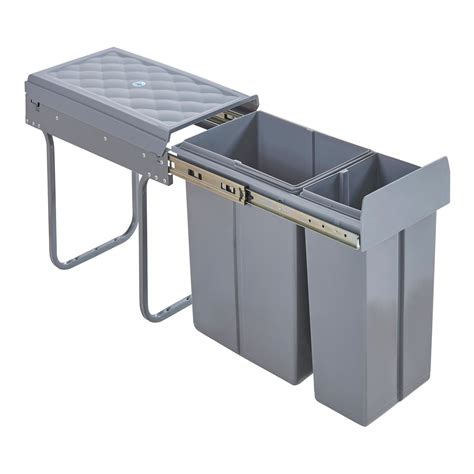 Froland cubo de basura empotrado 1 x 10 + 1 x 20 litros 48 x 34 x 42 cm ...