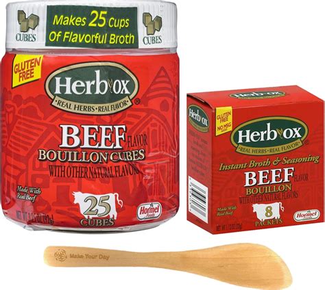 Amazon.com : HerbOx Beef Bouillon, 25 Cubes and 8 Packets (Pack of 2 ...