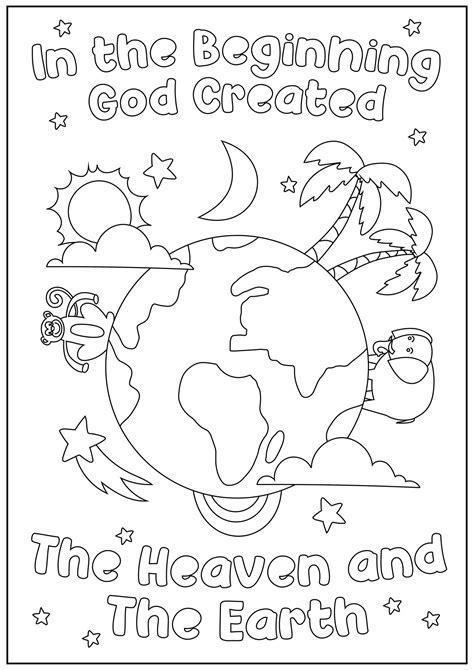 God Creation Coloring Page at vanclayblog Blog