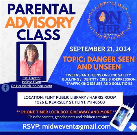 Parental Advisory Class: Danger Seen and UnSeen, Flint, Library 1026 E ...