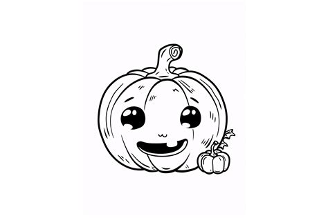 Cute Pumpkin Coloring Page for Kids Graphic by Forhadx5 · Creative Fabrica