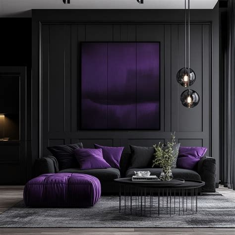 Purple And Black Living Room Paint Paean Black No.294 | Sample Pot