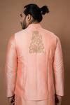 Buy Pink Cotton, Silk Zari Layered Kurta Set With Embroidered Bundi For ...